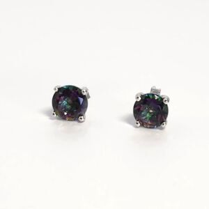 Mystic Gemstone Earrings 1.8 Carat tcw Studs